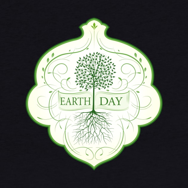 Earth Day Tree Badge by SWON Design